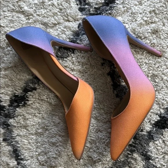 Shoe Dazzle Heel Stilettos Women’s Gradient Orange, Pink and Purple - Picture 3 of 5
